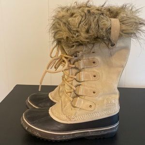 Sorel Tan and Black Winter Boots